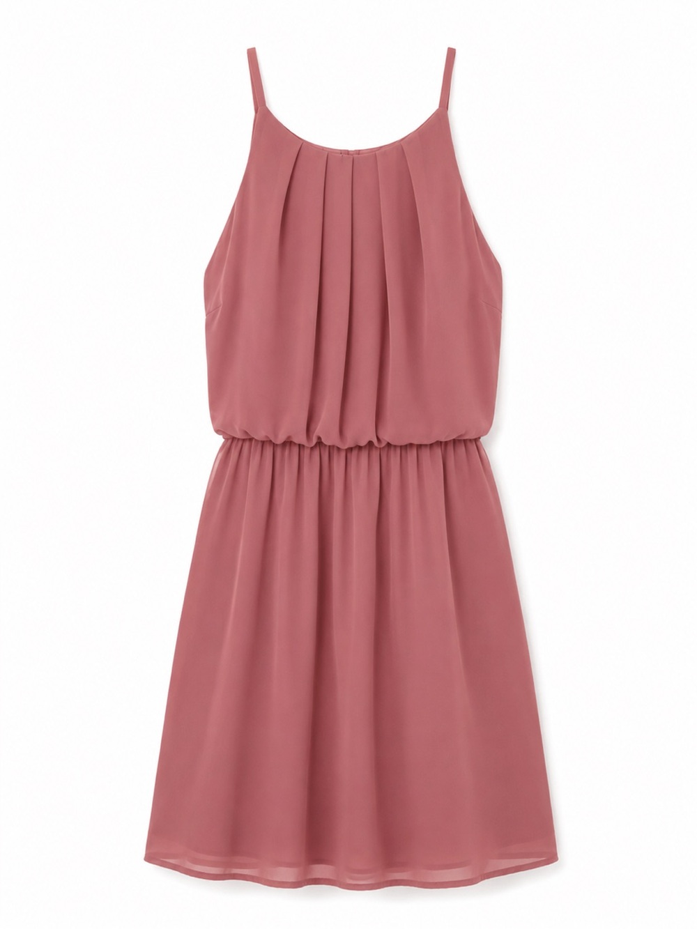 Lush Blush Pink Chiffon Mini Dress Sleeveless Flowy Party Dress | Medium